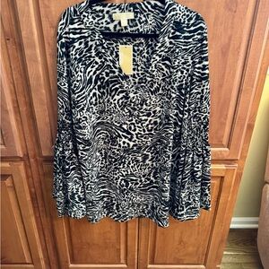 NWT Michael Kors Animal Print Top